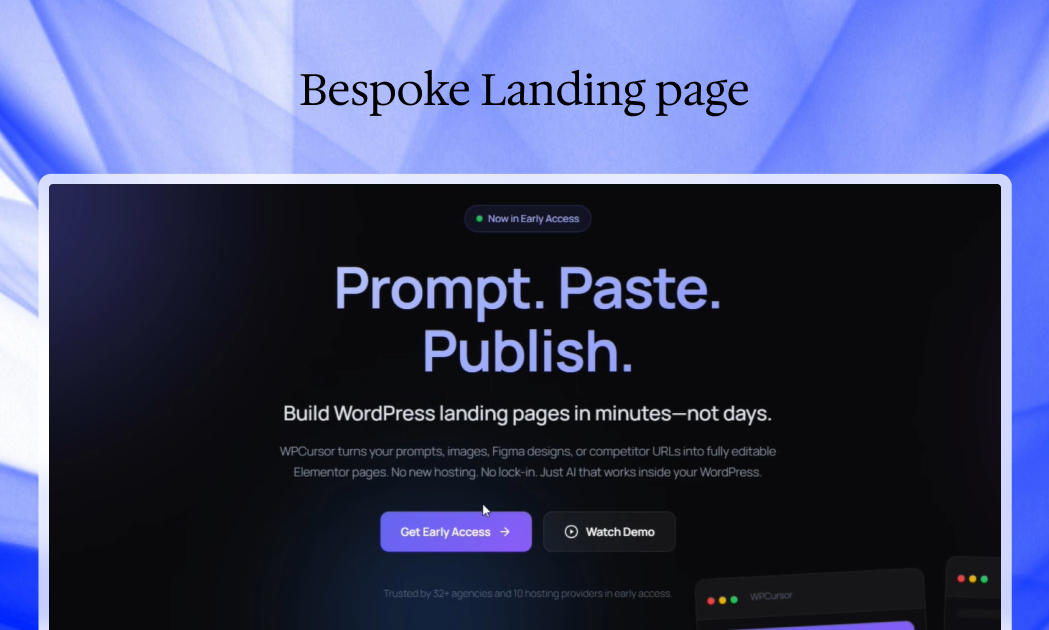 Bespoke Landing Page Demo